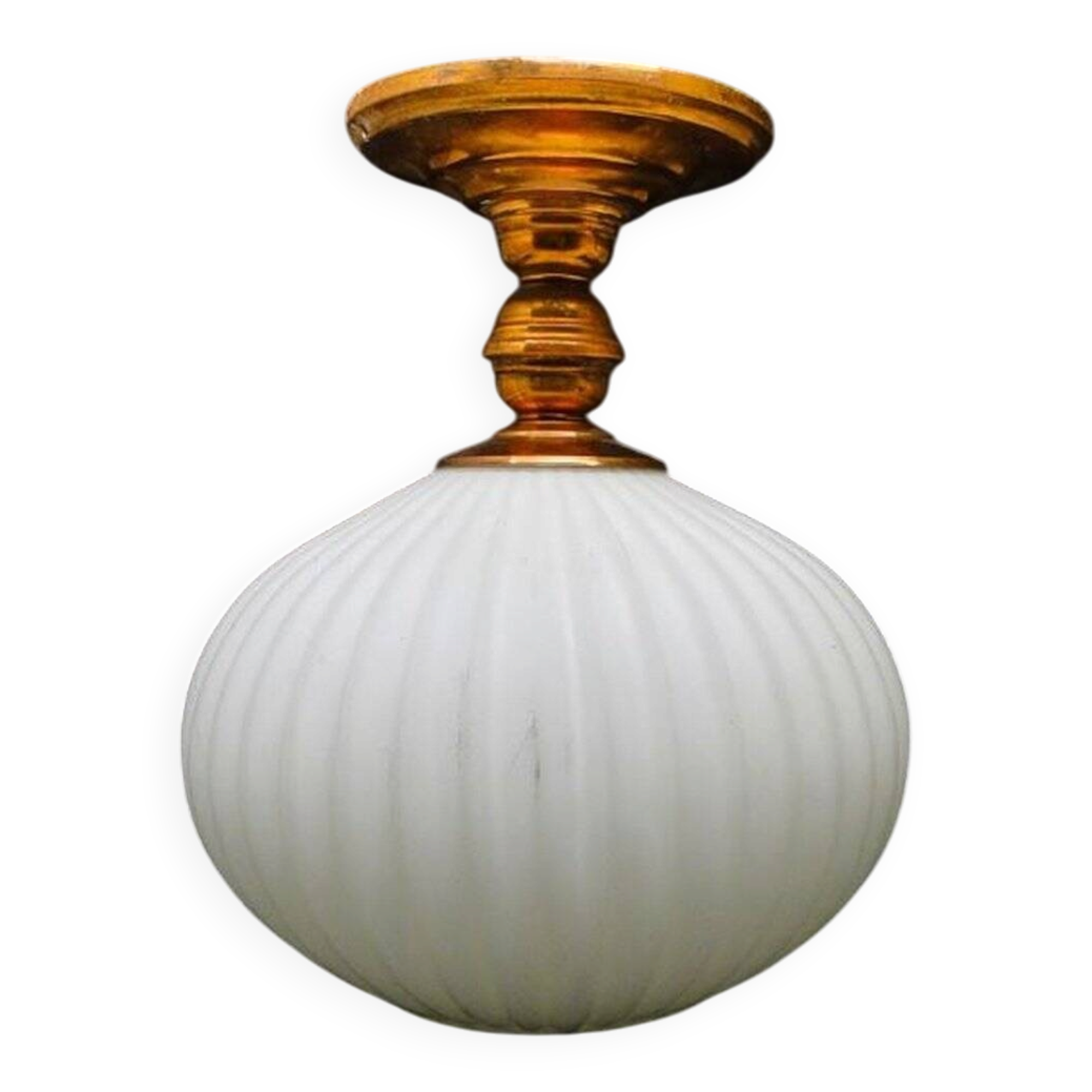 Lampe suspendue Art Déco, Pologne, années 1950