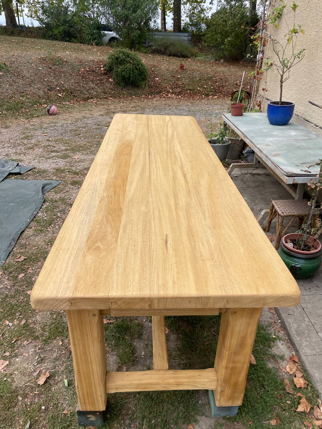 Wooden farm table 3m