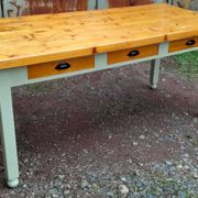 Table de ferme moderne 6 tiroirs
