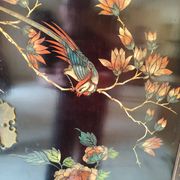 Meuble chinois laqué ancien décor oiseaux – cabinet asiatique