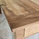 Old farmhouse table made of solid walnut wood.