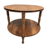 Round oak coffee table (refurbished)