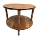 Table basse ronde en chêne rénovée