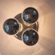 Rare Midcentury Flush Mount, Ceiling Lamp, Italy, 1970s