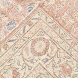 251x363Cm Peach Color Floral Design Rug, Handmade Wool Rug