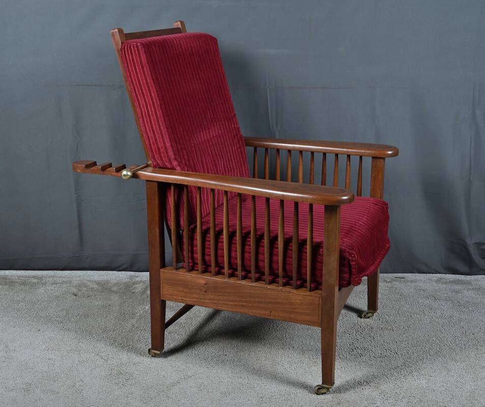 Morris chair in Mahogany, Arts & Crafts style – Early 20th century