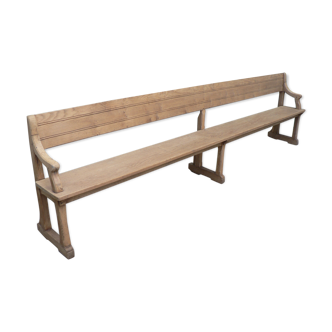 Ancien banc d'église en chêne 3m24