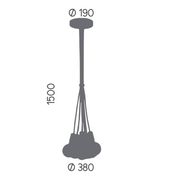 Aromas del Campo 8-light metal pendant lamp