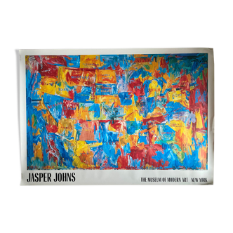 Original poster "Jasper Johns Map" Museum of Modern Art New York 123x172cm 1989