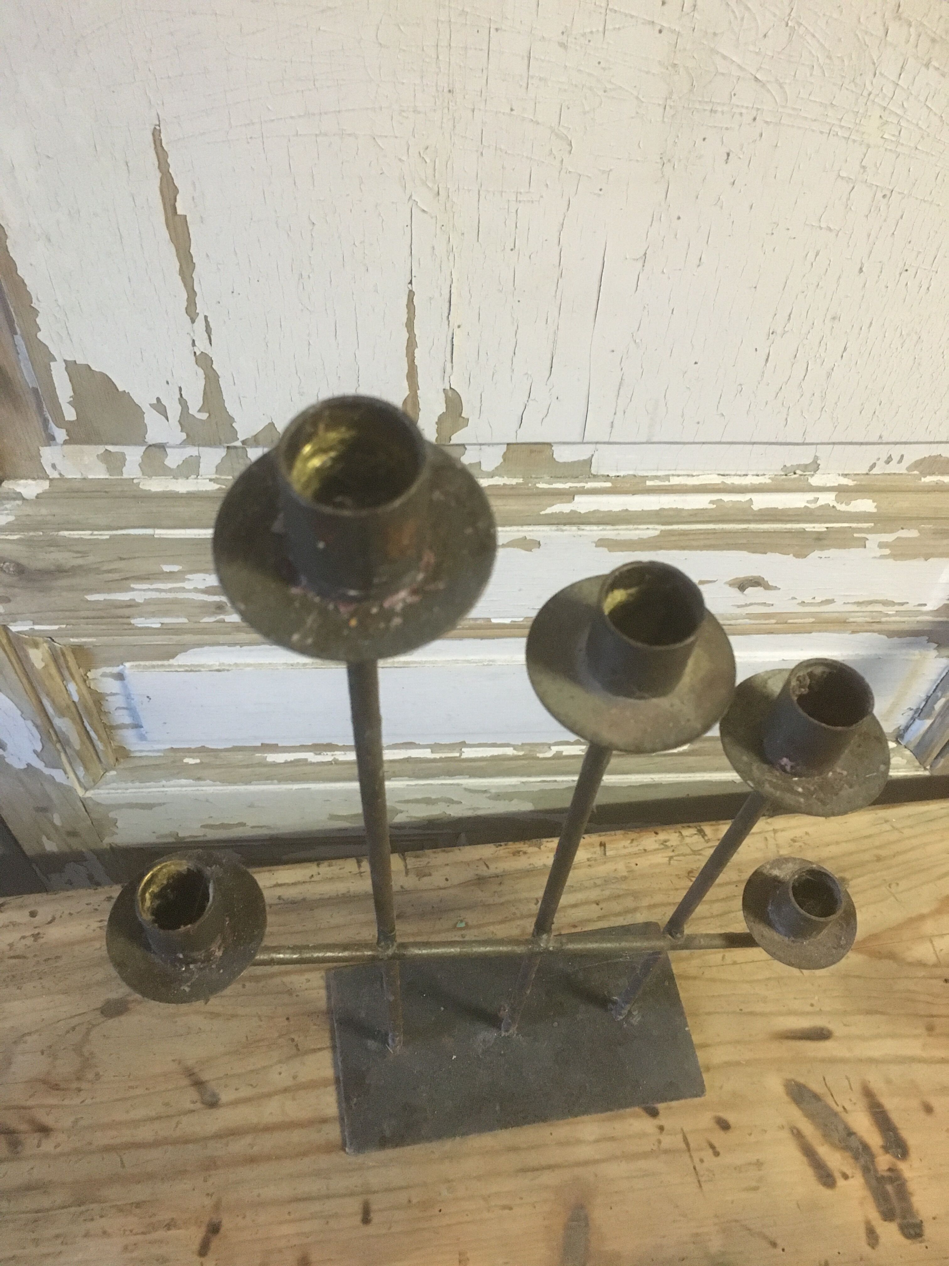 Wrought iron candlestick 5 branches