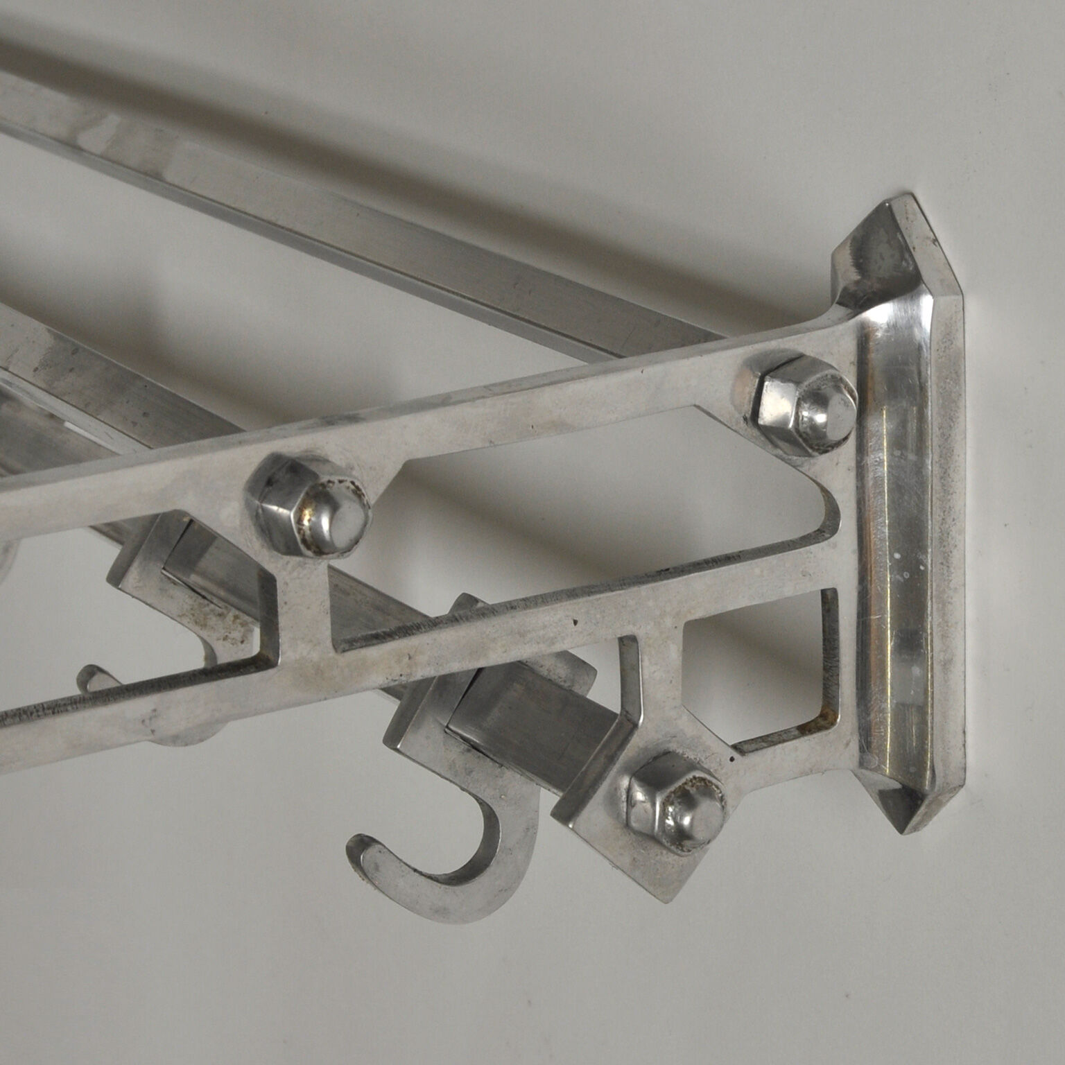Aluminum coat rack in art deco style, 1970's