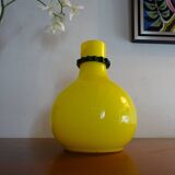 Vase ball glass murano lemon yellow