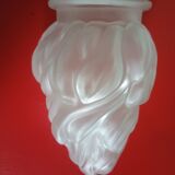 Old flame tulip frosted glass - Torch 17cm
