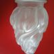Tulipe Flamme ancienne verre dépoli - Torchère 17cm