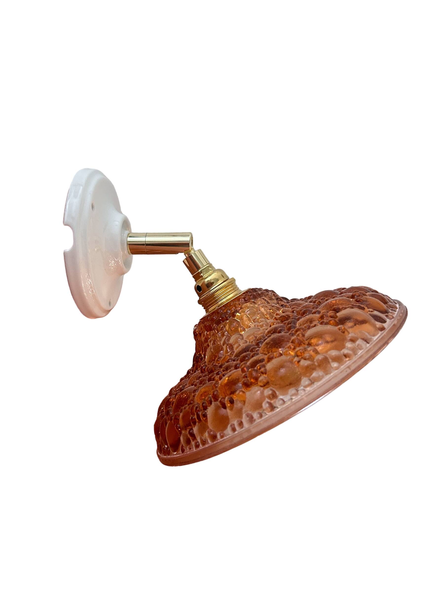 Bubbled glass wall light