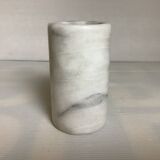 White gray marble roller vase