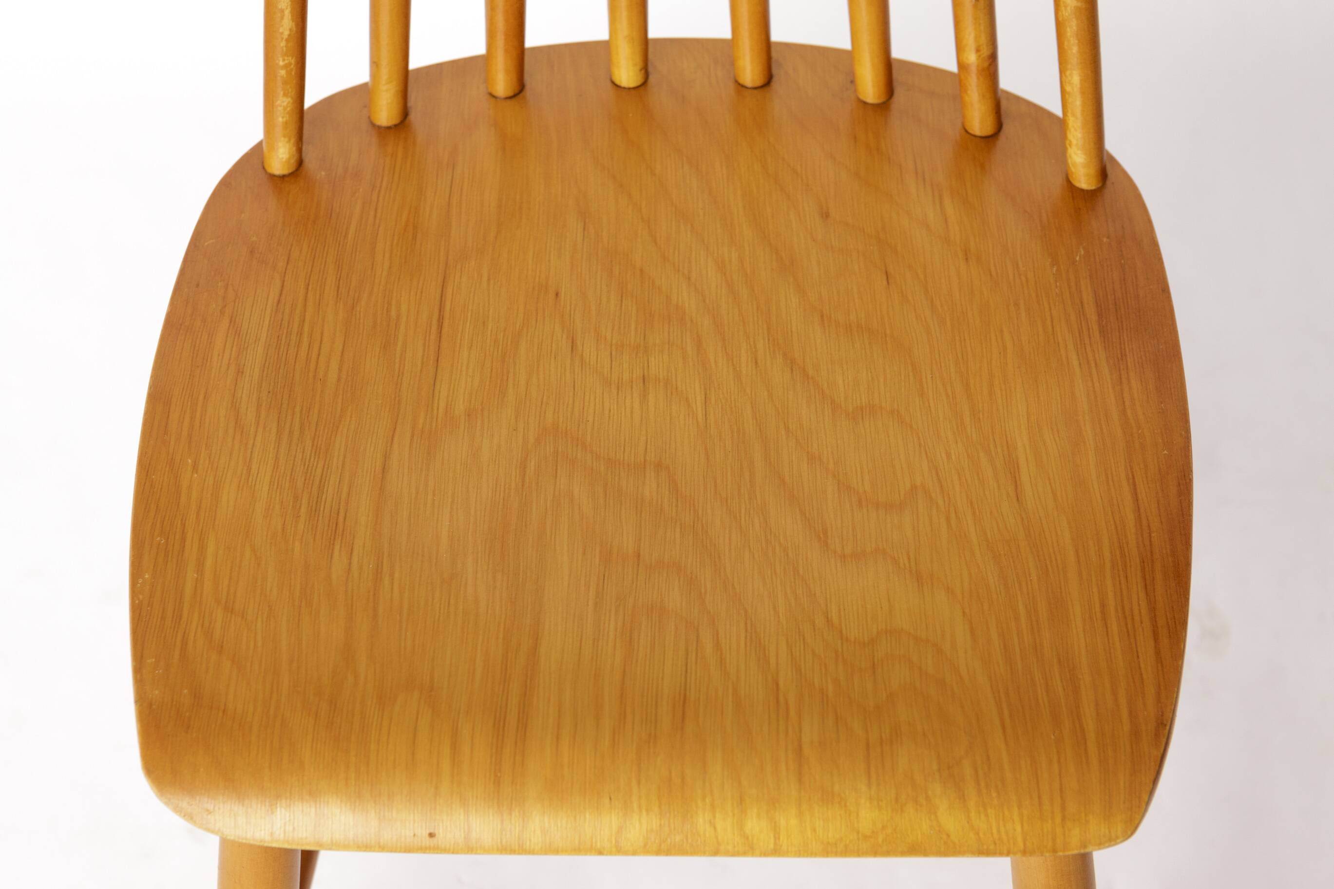Pair Yngve Ekström "Pinocchio" Dining Chairs – Swedish Beechwood, 1960s