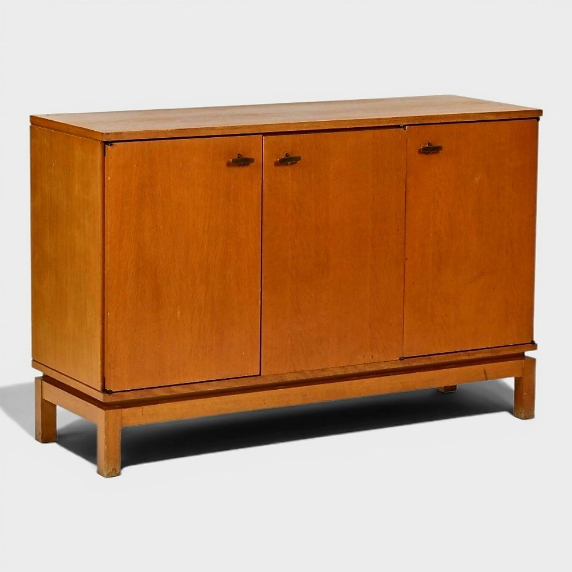 Rare Modernist Enfilade oak – Marcel Gascoin (Éd. Alvéole, c. 1960)