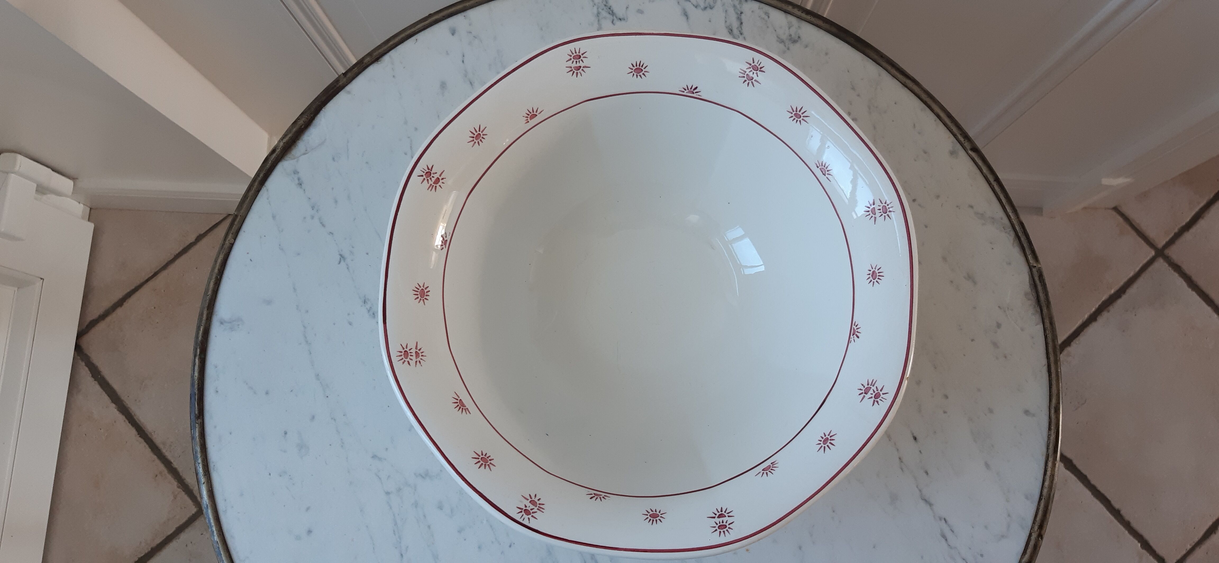 Salad bowl Digoin Sarreguemines model "Andrée" years 30-40