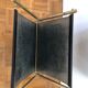 Porte revues vintage cuir et métal doré