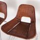 Suite de 4 chaises en rotin et chrome