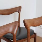 6 chairs skaï teck Bramin made in Denmark