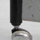 Chrome mid century modern adjustable five-arm lamp on wheel base