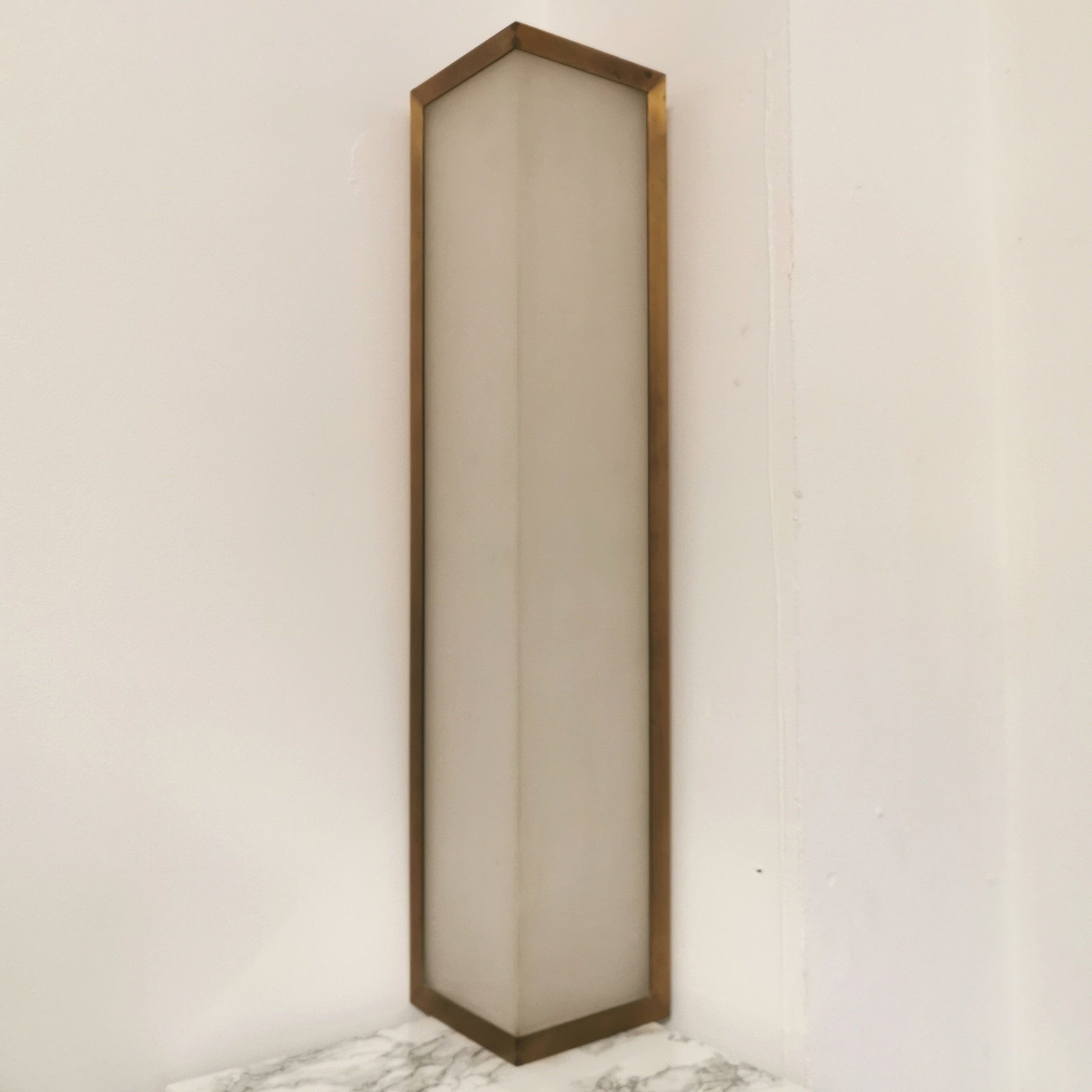 Pair of vintage Perzel angle wall light