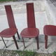 Série de 4 chaises en cuir, design italien, années 60