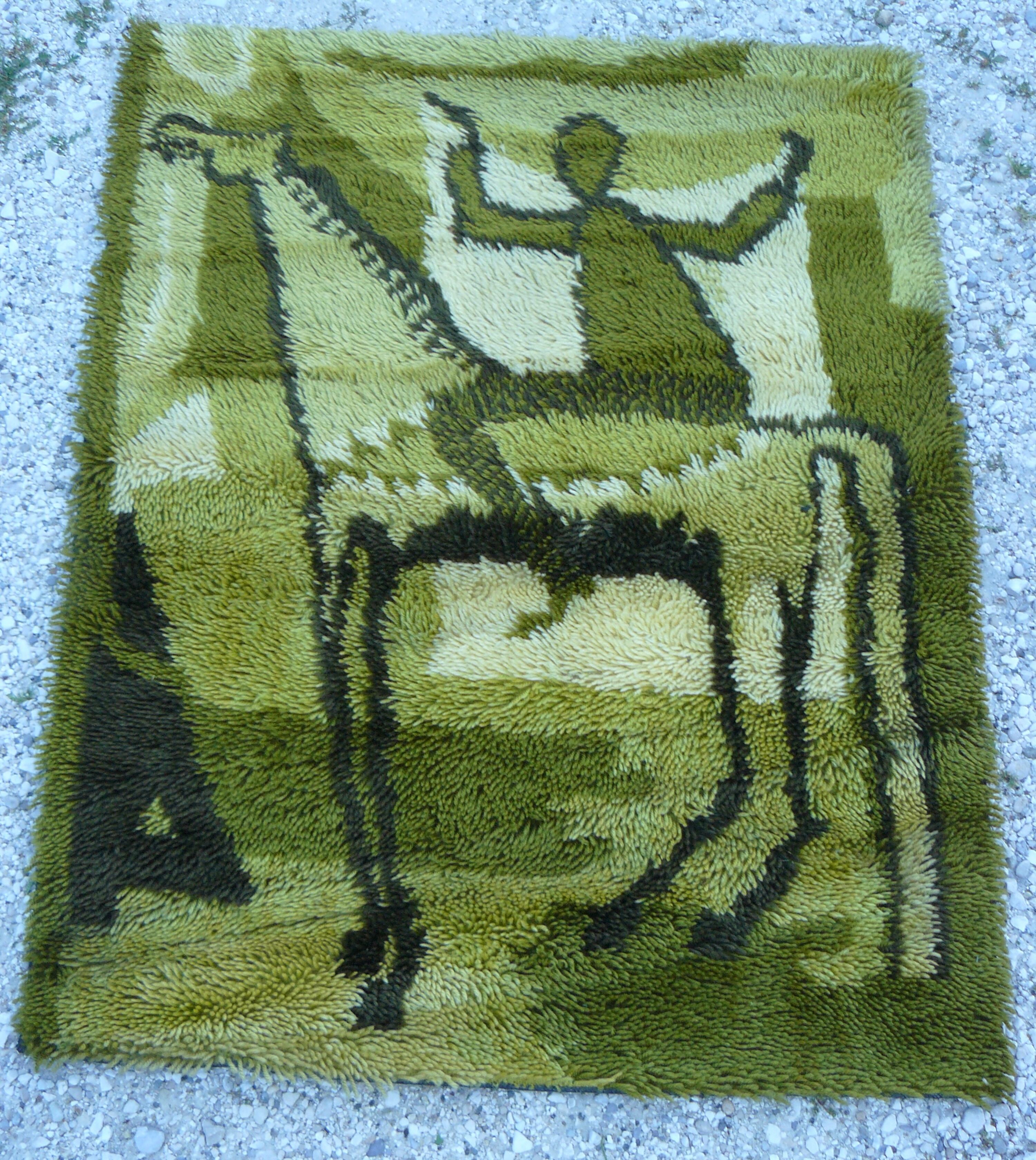 Scandinavian design wall tapestry 1960 Age Vægrya