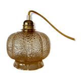 Vintage amber glass globe lamp