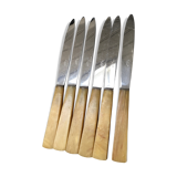 Set of 6 knives stainless blade bakelite sleeve
