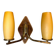Mid Century Modern double opaline glass wall sconce