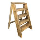 Escabeau vintage en bois massif