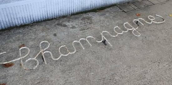 Old sign "Champagne"
