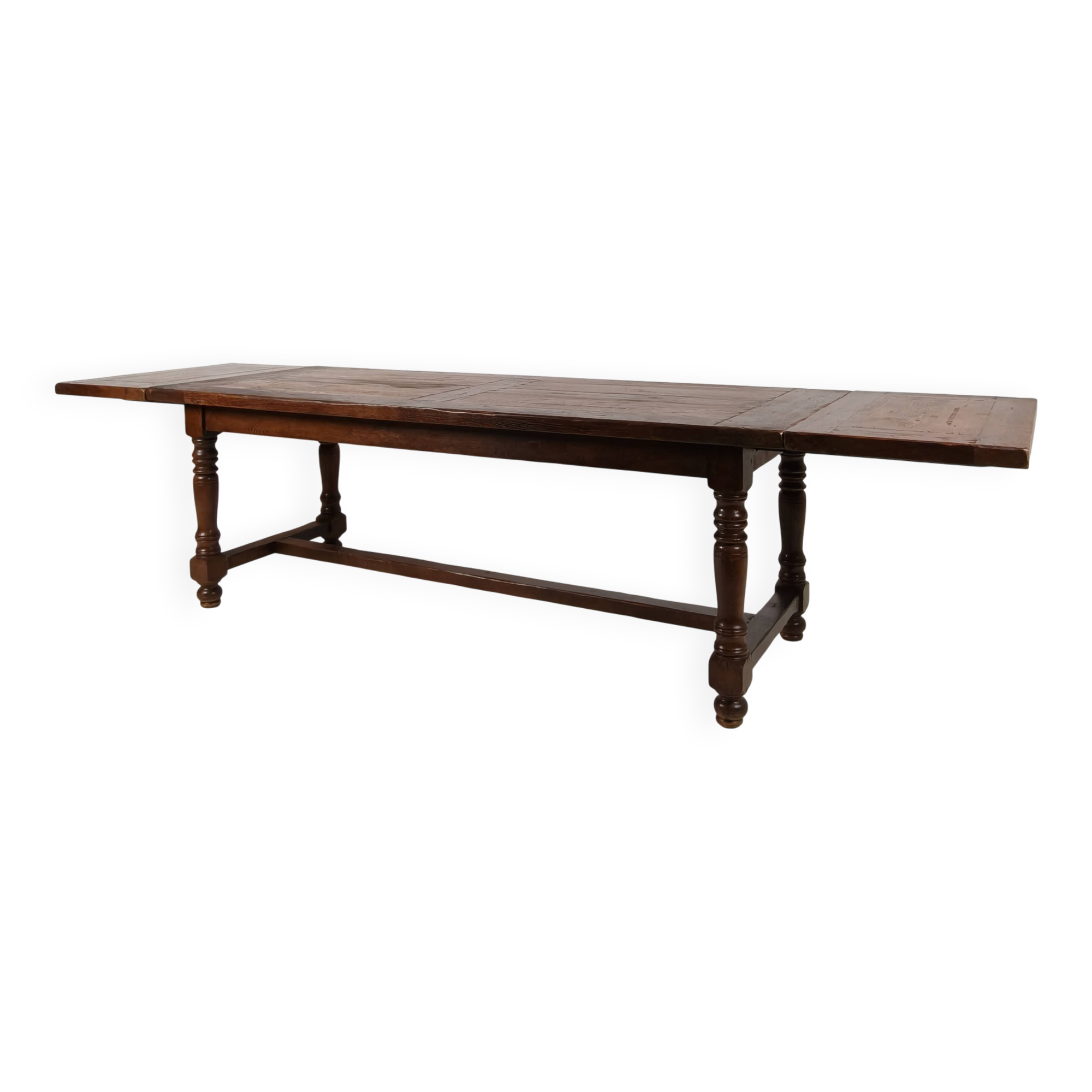 Large French Oak Monastery Table 320/220 cm, early 20th Century