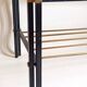 Magazine holder coffee table 1960s smoked glass, metal and brass Width 94.2 cm