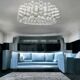 Extra Large Murano Glass Bubble Chandelier / Flushmount, Italy, 1980s