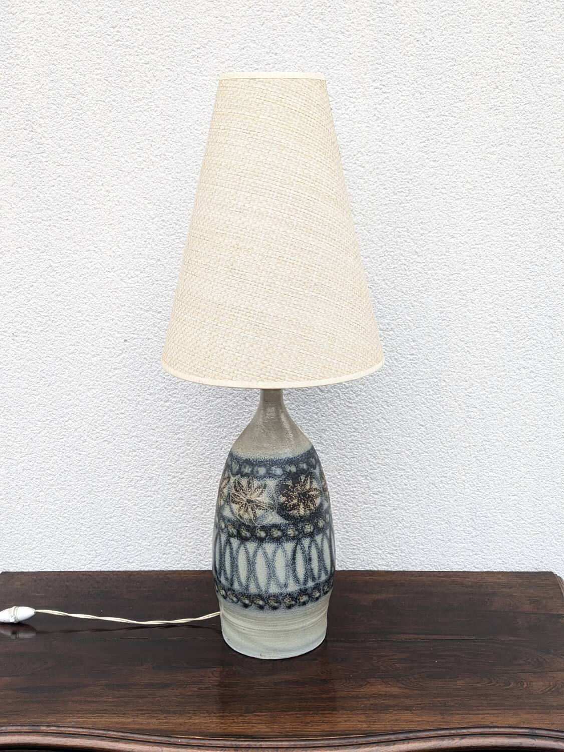 Lampe en céramique signée – Coujeault pour Kéraluc Quimper