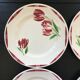 Lot 4 assiettes décor tulipes
