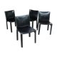 Vintage CAB 412 chairs, Mario Bellini design for Cassina, set of 4