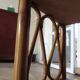 Wooden and rattan bookcase, 1970s-1980s