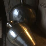Pair of Radjasthan water bottles in polished metal