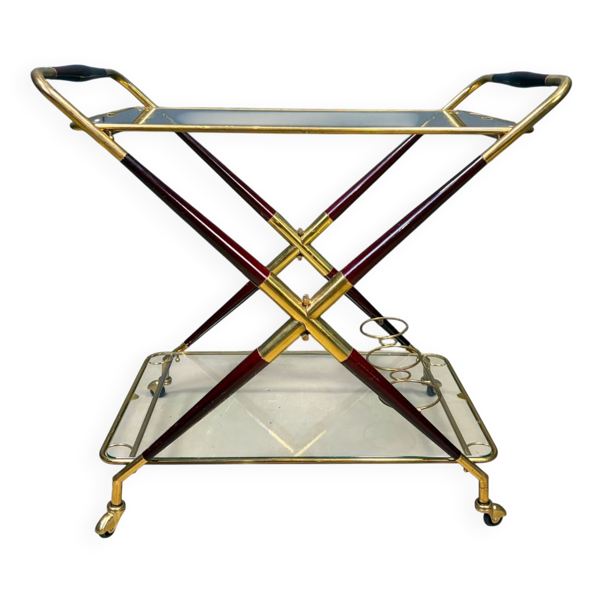 Vintage Italian serving trolley by Cesare Lacca, 1950s