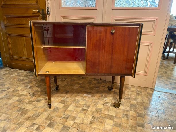 50s varnished bar cabinet