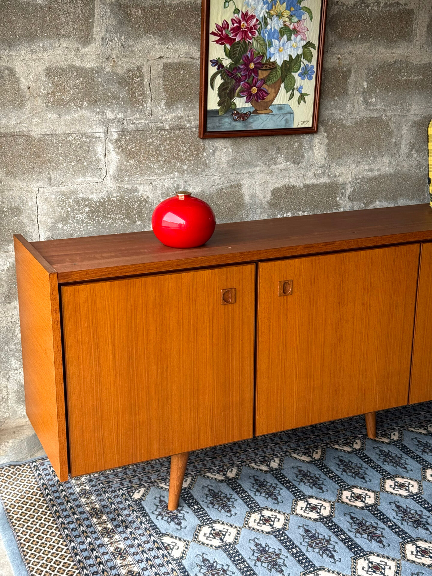 Vintage Scandinavian teak sideboard, 1970.
