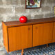 Vintage Scandinavian teak sideboard, 1970.