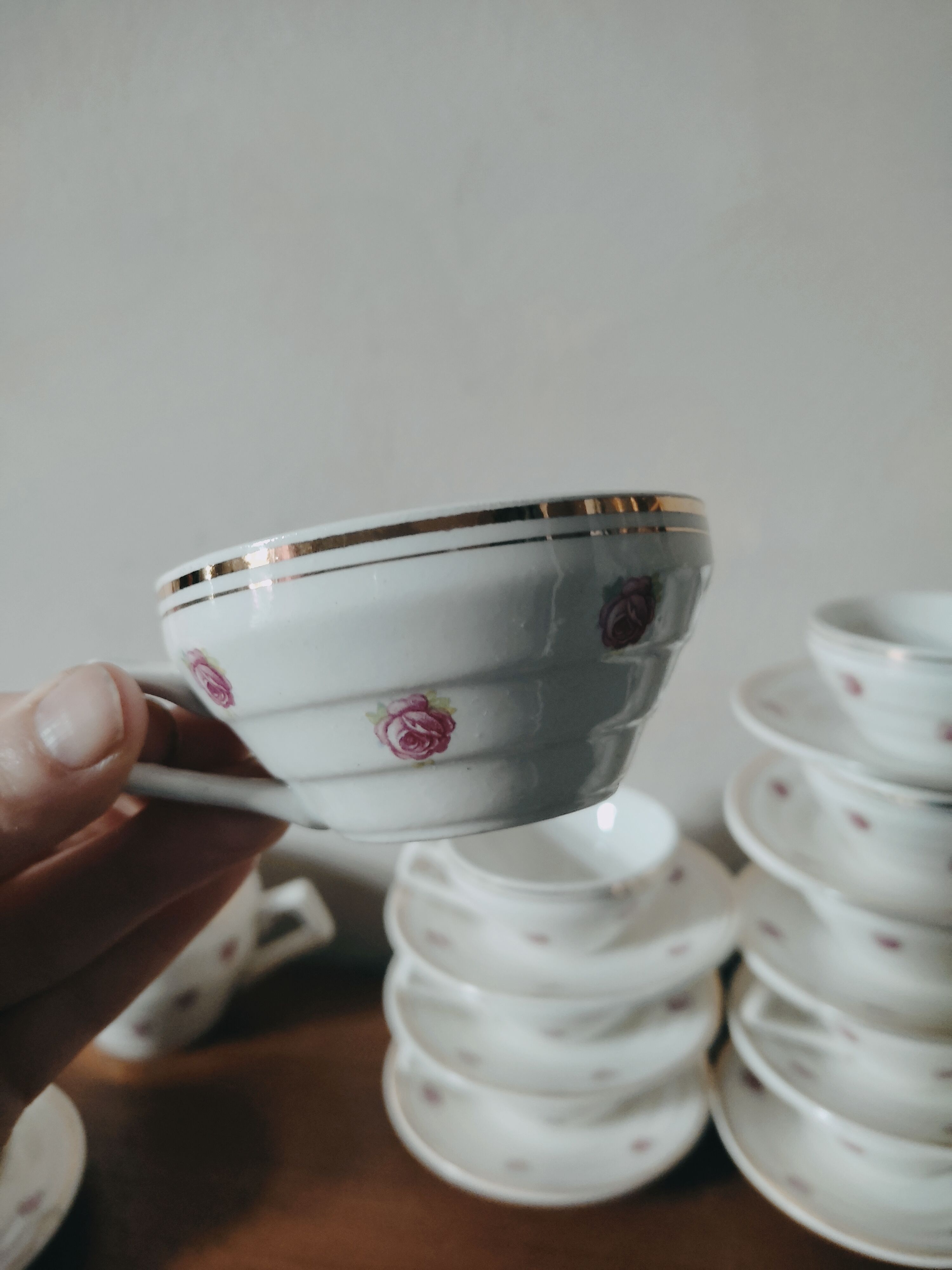 Coffee or tea set in Earthenware St Amand