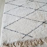 Carpet Beni Ouarain Middle atlas white wool