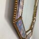 Vintage mirror with brass and wood parcloses